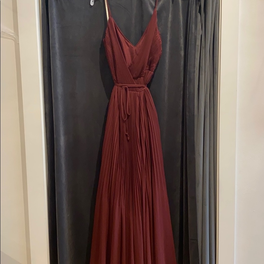 Jenny Yoo “Kimi” Luxe Chiffon burgundy size 12